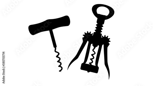 Corkscrew silhouette
