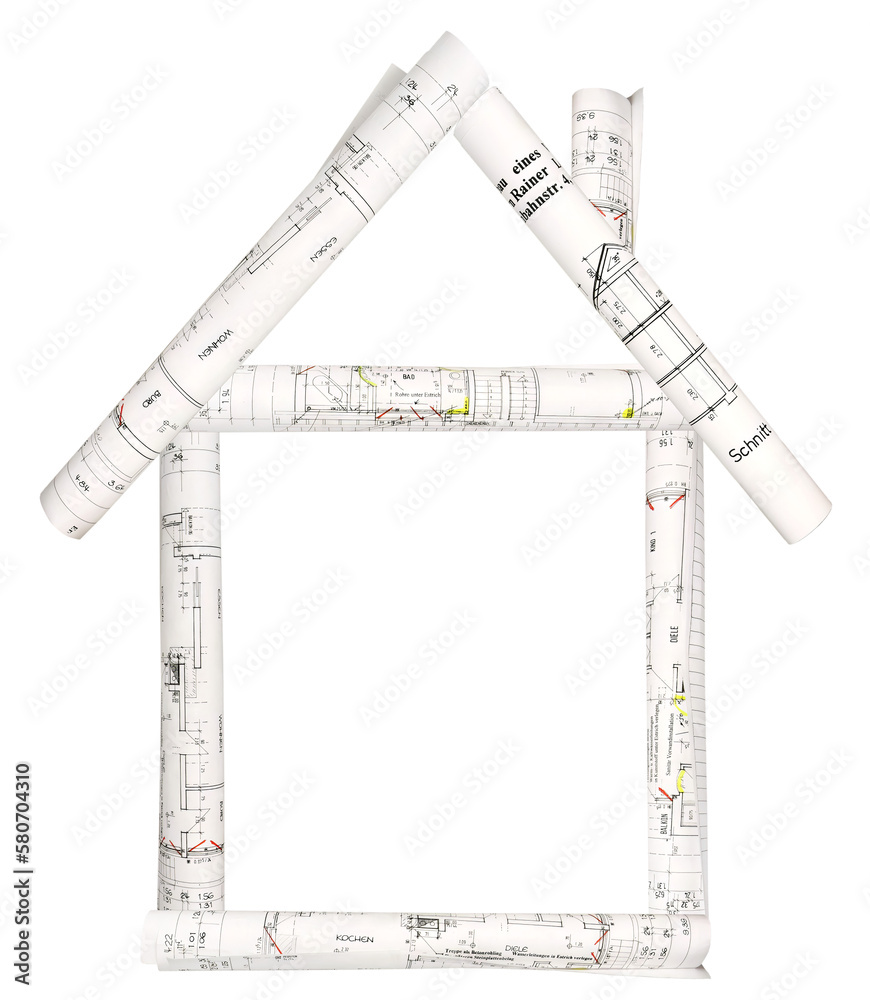 Building plans for house building, transparent background
Building plans for house building, transparent background