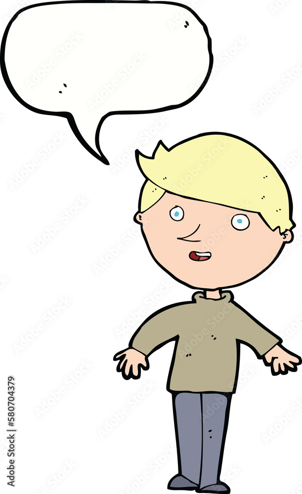 cartoon happy man with speech bubble cartoon happy man with speech bubble