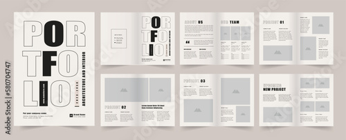 Creative Portfolio layout . Use for architecture portfolio, interior portfolio, business portfolio, photography portfolio, brochure, company profile. 