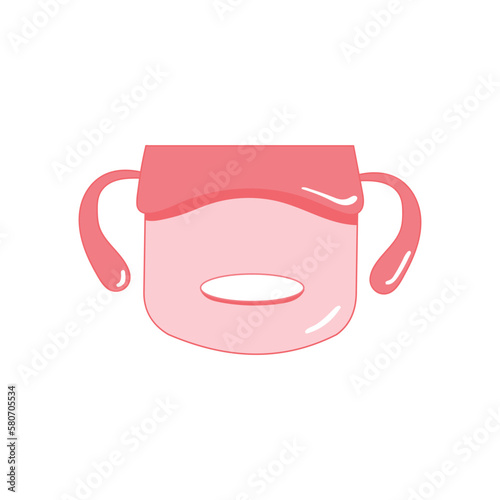 Baby mug icon. Outline infant sippy cup vector icon for web design isolated on white background