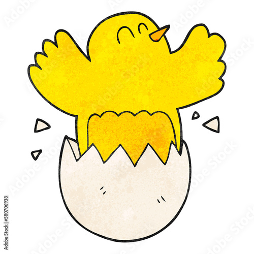 textured cartoon hatching egg
