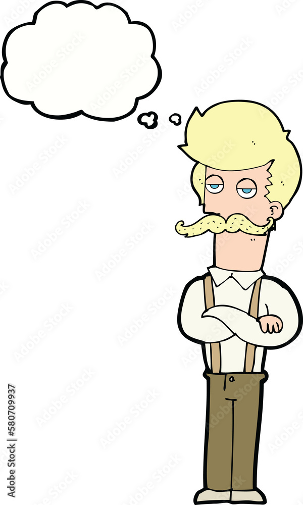 cartoon man with mustache with speech bubble cartoon man with mustache with speech bubble