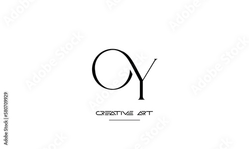 YO, OY, Y, O abstract letters logo monogram