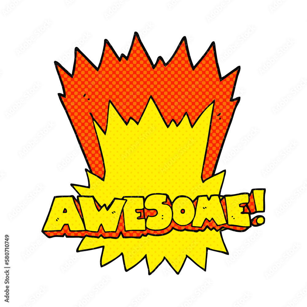 awesome comic book style cartoon shout awesome comic book style cartoon shout