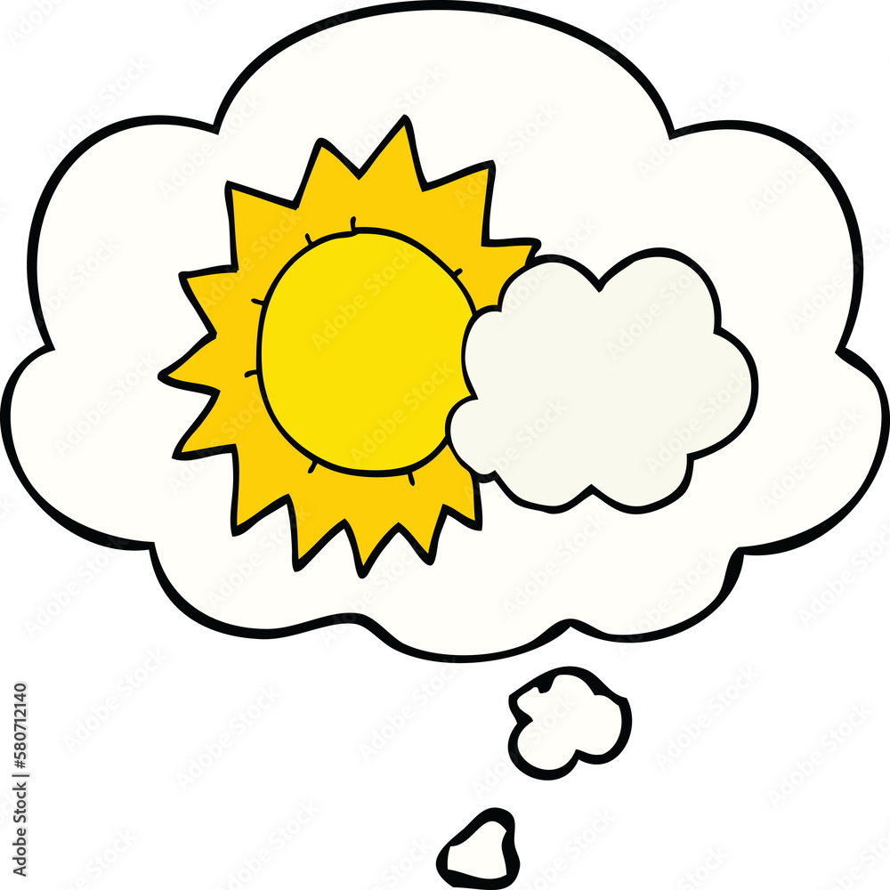 cartoon weather and thought bubble cartoon weather and thought bubble