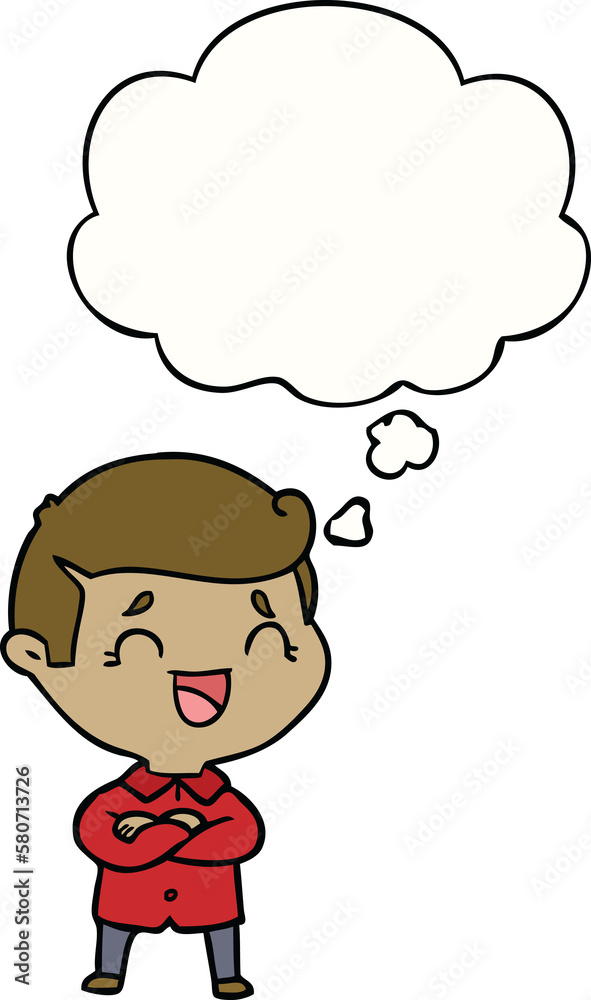 cartoon laughing man and thought bubble cartoon laughing man and thought bubble