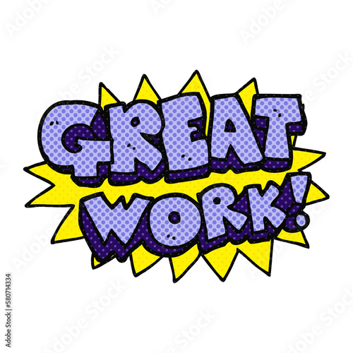 Fotografie cartoon great work symbol