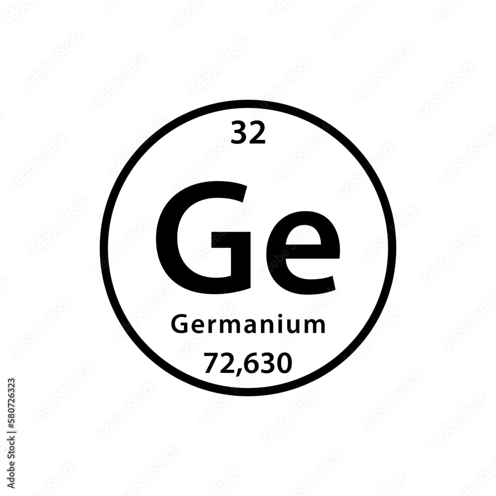Germanium Periodic table element icon vector logo design template Germanium Periodic table element icon vector logo design template