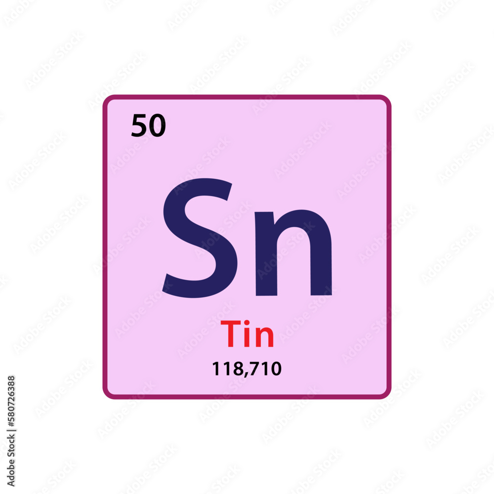 Tin Periodic table element icon vector logo design template Tin Periodic table element icon vector logo design template
