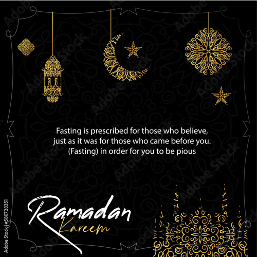 beautiful elegant luxury ornament traditional arabic islamic decorasri square black gold