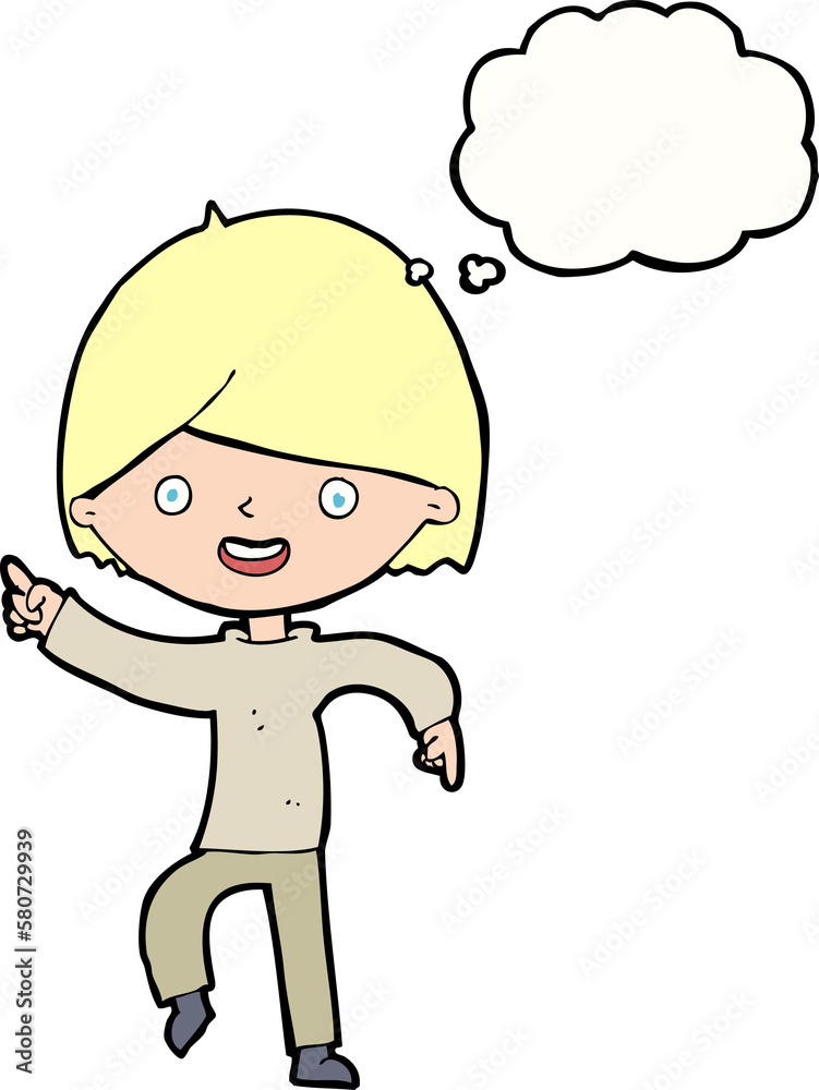 cartoon man pointing with thought bubble cartoon man pointing with thought bubble