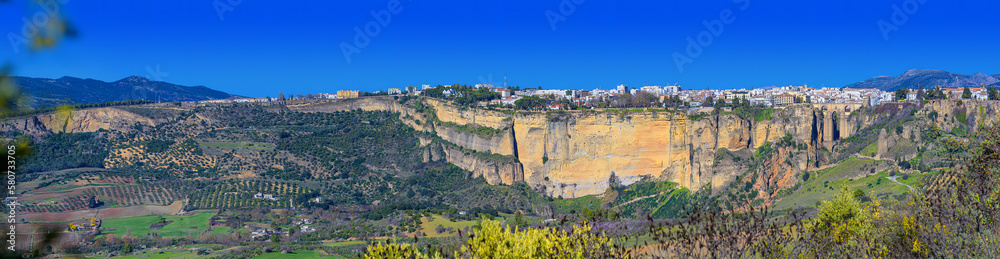 Fototapeta premium ronda city spain andalusia mountains panorama