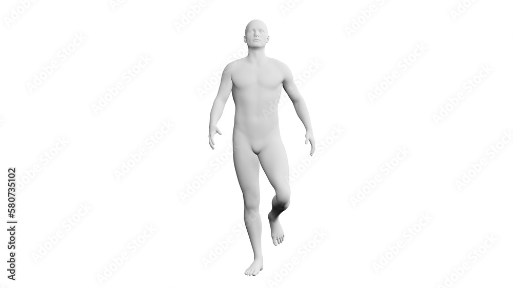 Beautiful young man posing, isolated on white background. 3d illustration (rendering). Artificial intelligence, android, mannequin Beautiful young man posing, isolated on white background. 3d illustration (rendering). Artificial intelligence, android, mannequin