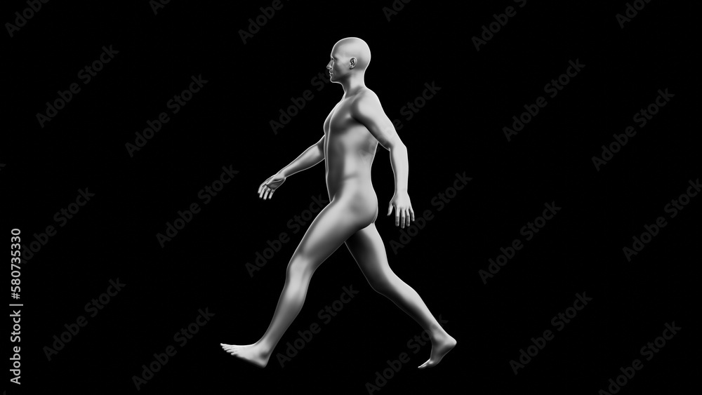 Beautiful young man posing, isolated on black background. 3d illustration (rendering). Silver mannequin, android Beautiful young man posing, isolated on black background. 3d illustration (rendering). Silver mannequin, android