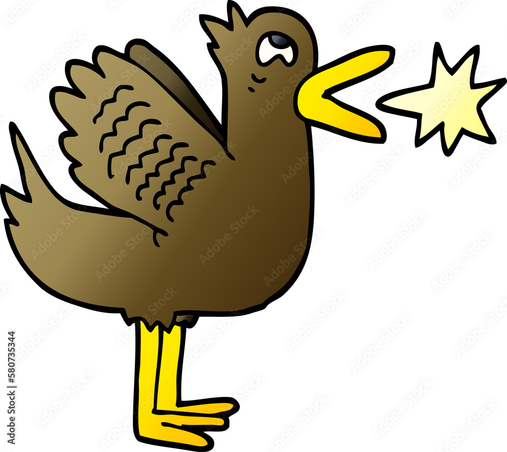 cartoon doodle flapping duck cartoon doodle flapping duck