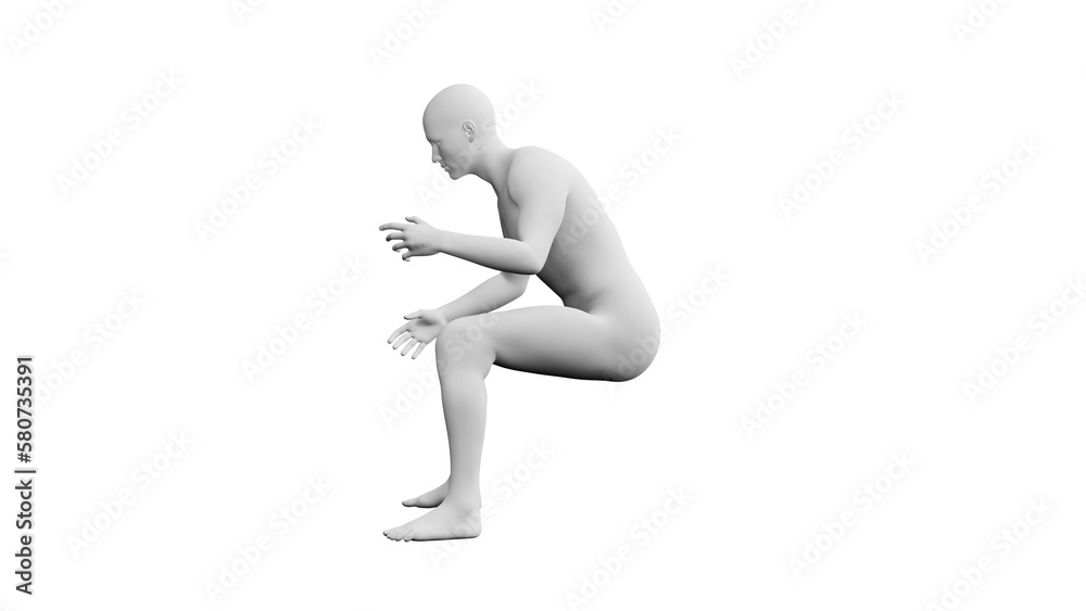 Beautiful young man posing, isolated on white background. 3d illustration (rendering). Artificial intelligence, android, mannequin Beautiful young man posing, isolated on white background. 3d illustration (rendering). Artificial intelligence, android, mannequin