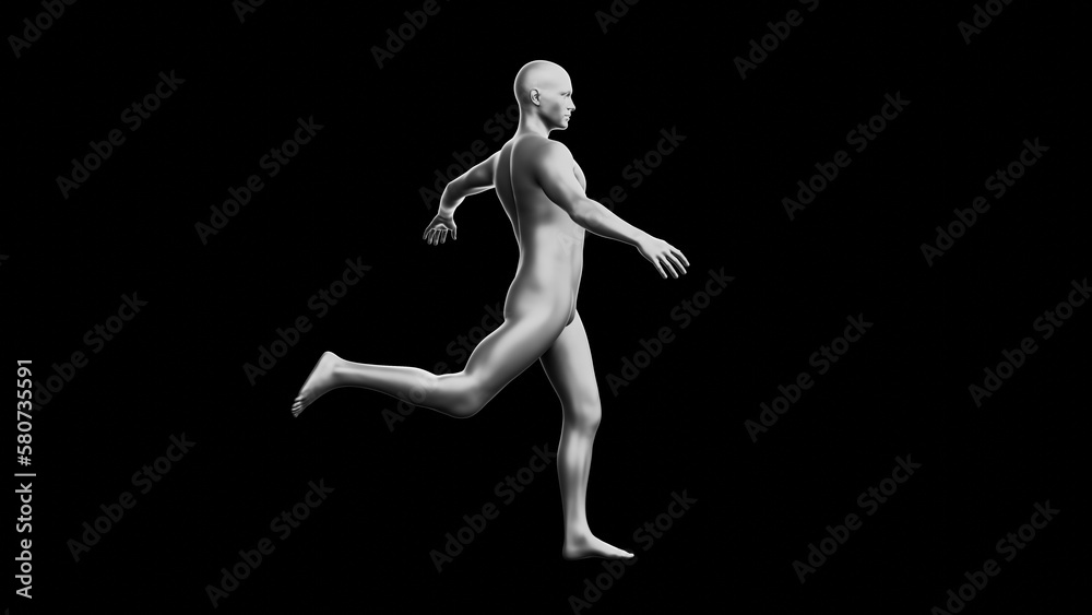 Beautiful young man posing, isolated on black background. 3d illustration (rendering). Silver mannequin, android Beautiful young man posing, isolated on black background. 3d illustration (rendering). Silver mannequin, android