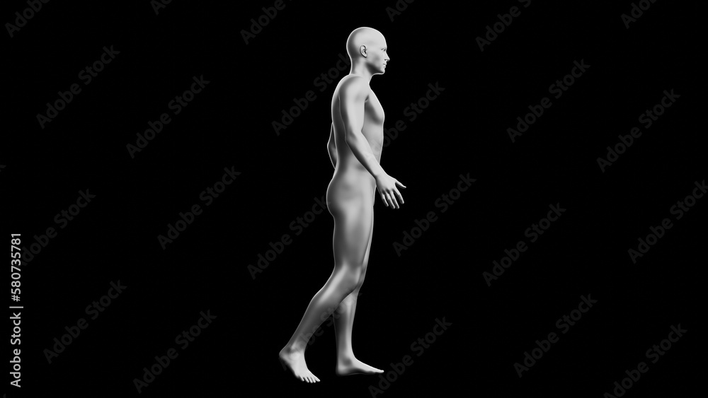 Beautiful young man posing, isolated on black background. 3d illustration (rendering). Silver mannequin, android Beautiful young man posing, isolated on black background. 3d illustration (rendering). Silver mannequin, android