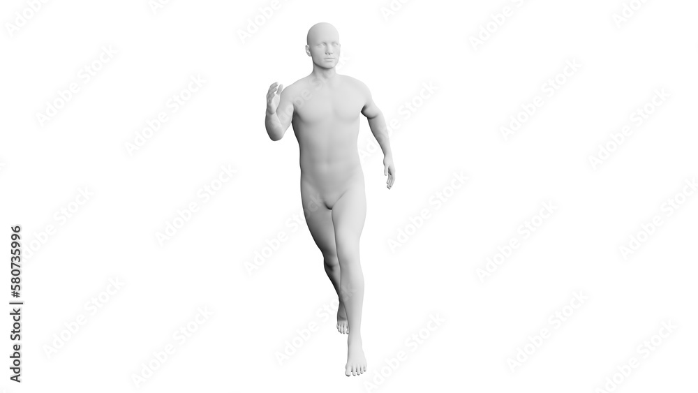 Beautiful young man posing, isolated on white background. 3d illustration (rendering). Artificial intelligence, android, mannequin Beautiful young man posing, isolated on white background. 3d illustration (rendering). Artificial intelligence, android, mannequin