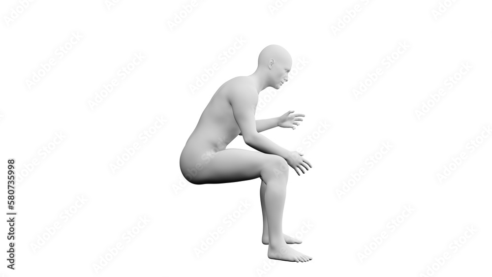 Beautiful young man posing, isolated on white background. 3d illustration (rendering). Artificial intelligence, android, mannequin Beautiful young man posing, isolated on white background. 3d illustration (rendering). Artificial intelligence, android, mannequin