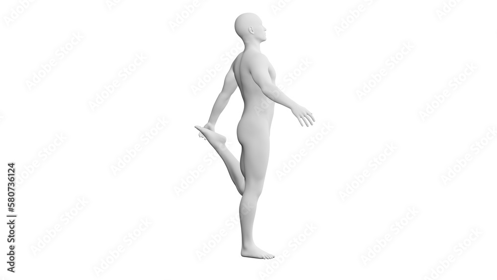 Beautiful young man posing, isolated on white background. 3d illustration (rendering). Artificial intelligence, android, mannequin Beautiful young man posing, isolated on white background. 3d illustration (rendering). Artificial intelligence, android, mannequin