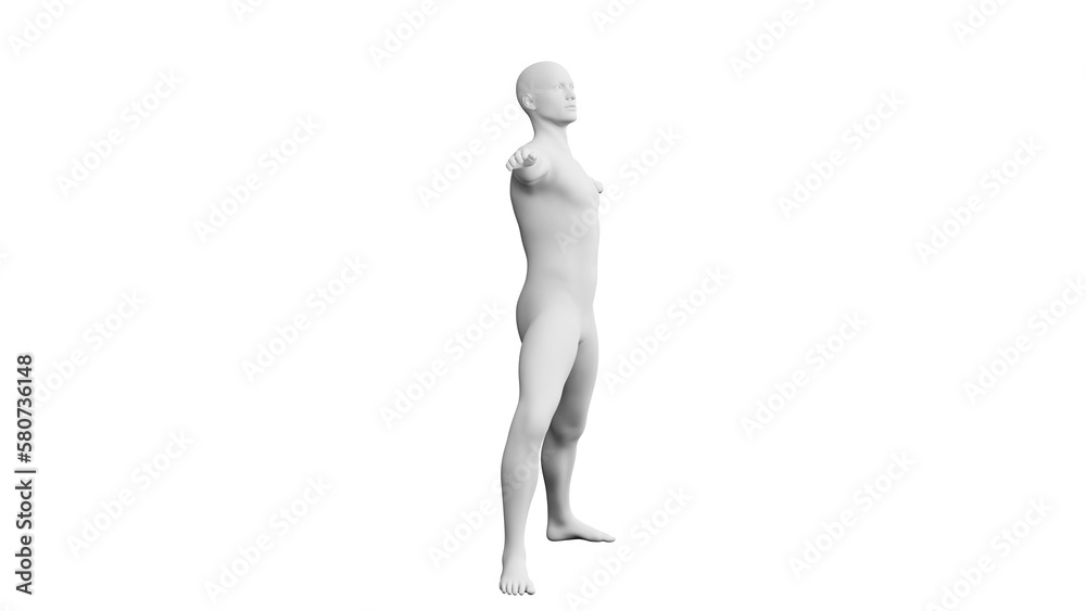 Beautiful young man posing, isolated on white background. 3d illustration (rendering). Artificial intelligence, android, mannequin Beautiful young man posing, isolated on white background. 3d illustration (rendering). Artificial intelligence, android, mannequin