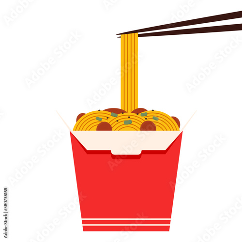 Instant noodle and pasta cooking instructions vector illustration on white background. Pasta and noodle vector illustration on white background.
