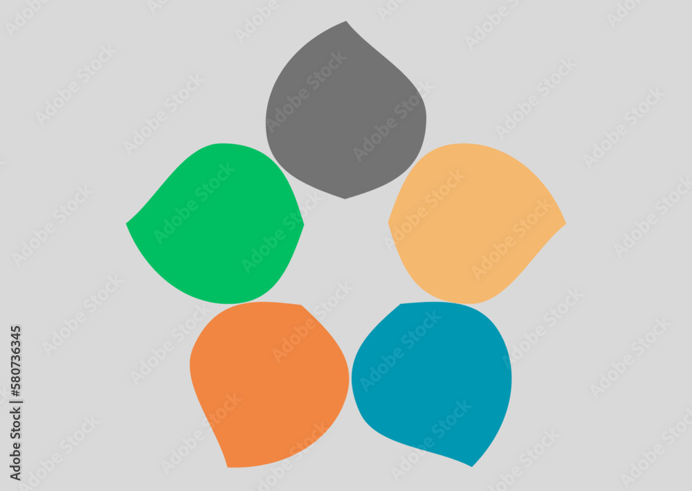 Vector illustration infographics 5 options. Template for brochure, business, web design. Vector illustration infographics 5 options. Template for brochure, business, web design.