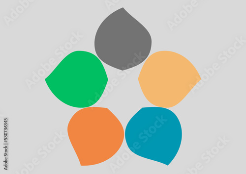 Vector illustration infographics 5 options. Template for brochure, business, web design.