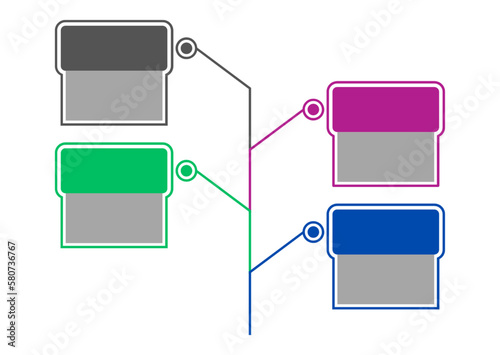 Infographic elements design template, business concept with 4 steps or options,