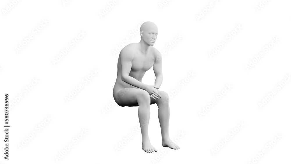 Beautiful young man posing, isolated on white background. 3d illustration (rendering). Artificial intelligence, android, mannequin Beautiful young man posing, isolated on white background. 3d illustration (rendering). Artificial intelligence, android, mannequin