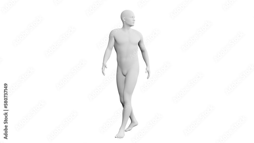 Beautiful young man posing, isolated on white background. 3d illustration (rendering). Artificial intelligence, android, mannequin Beautiful young man posing, isolated on white background. 3d illustration (rendering). Artificial intelligence, android, mannequin