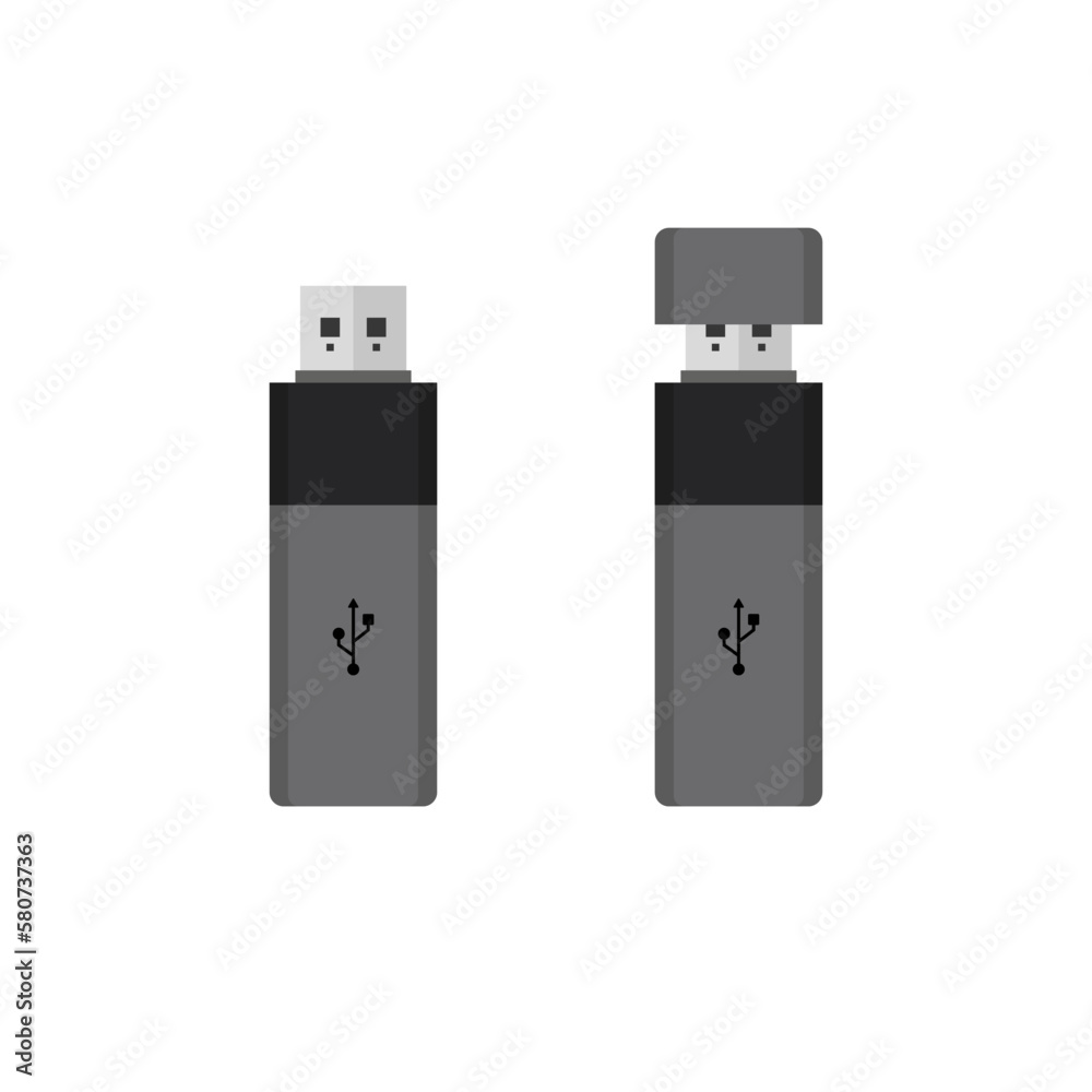 USB flash drive flat design vector illustration isolated on white background. flashdisk vector illustration USB flash drive flat design vector illustration isolated on white background. flashdisk vector illustration