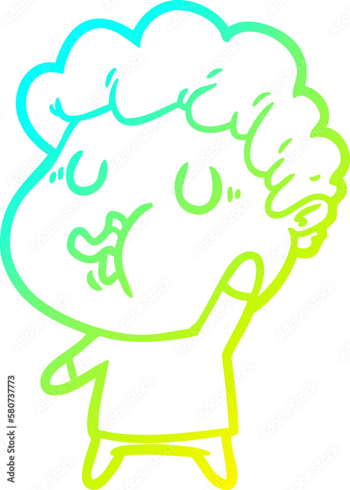 cold gradient line drawing cartoon man singing cold gradient line drawing cartoon man singing