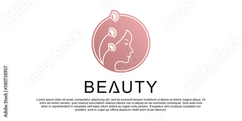 Beauty logo design collection with creative abstract concept Premium Vektor
