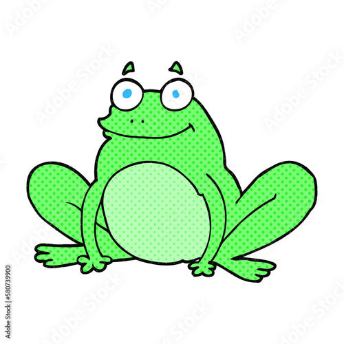 cartoon happy frog