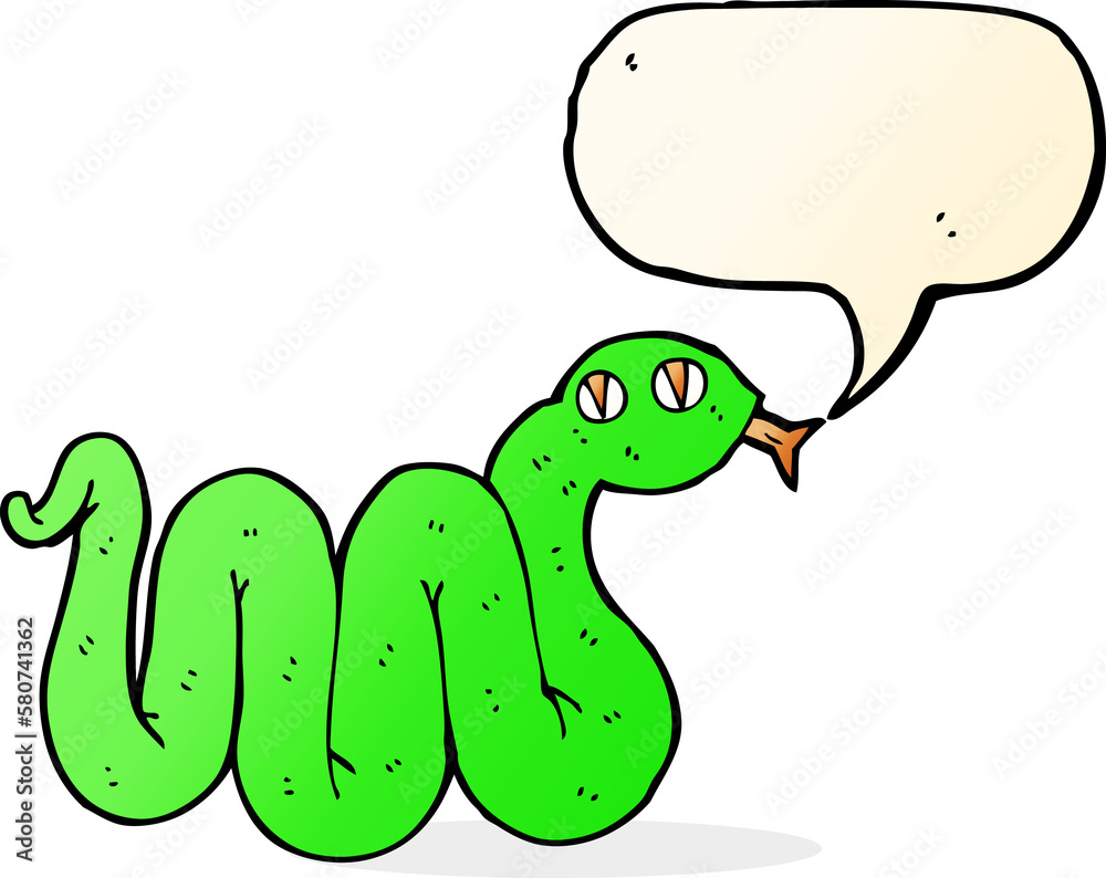 funny cartoon snake with speech bubble funny cartoon snake with speech bubble
