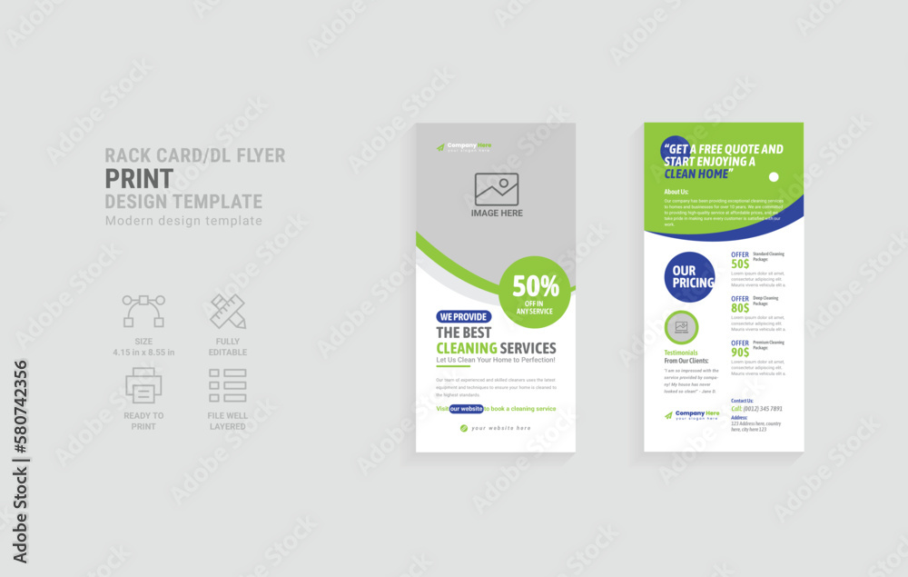 House cleaning dl flyer template House cleaning dl flyer template