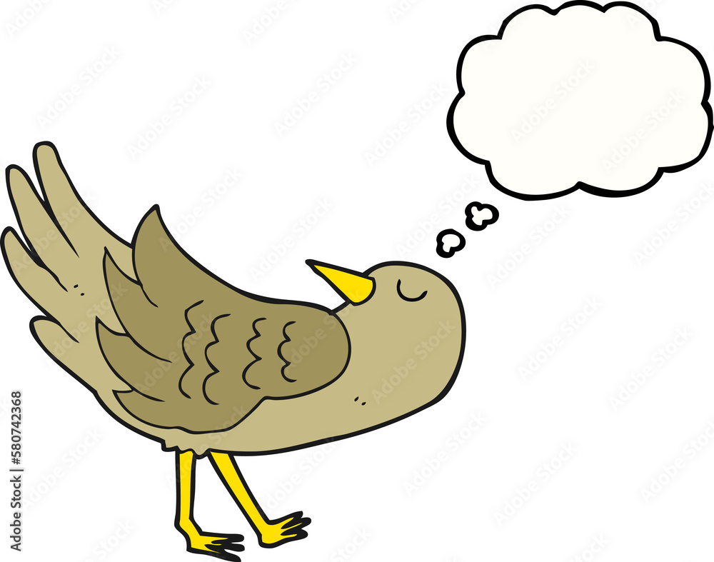 thought bubble cartoon bird thought bubble cartoon bird