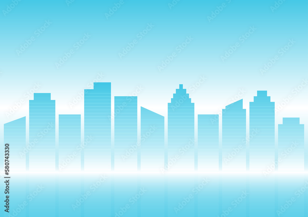 City building Background. Skyscraper. Cityscape. Hi-tech or Sci-fi City Background. Metropolis City. Vector Illustration.