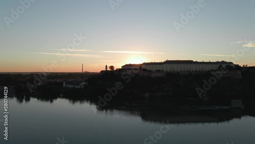 Petrovaradin fotress Novi Sad Serbia sunrise