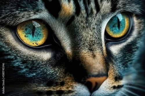 Cat Kitty Eye Portrait Animal. Generative AI