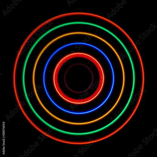 soft lights trails with multicolored LED