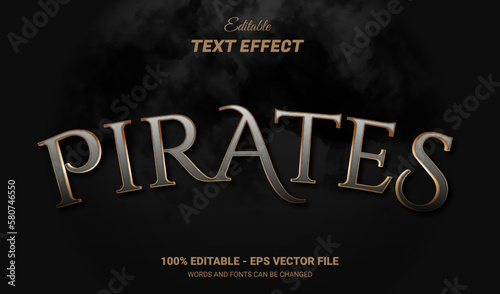 Pirates Vector Editable Text Effect Template