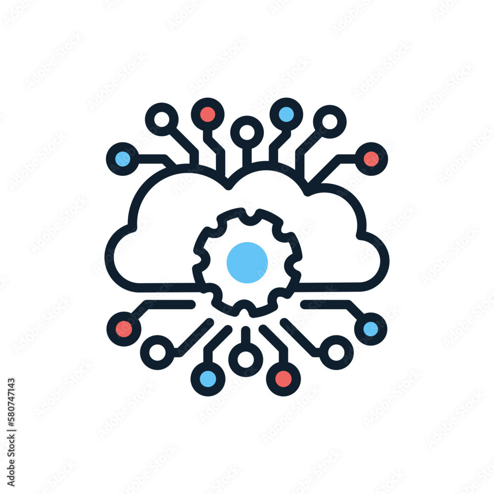 Cloud Technology icon in vector. Logotype