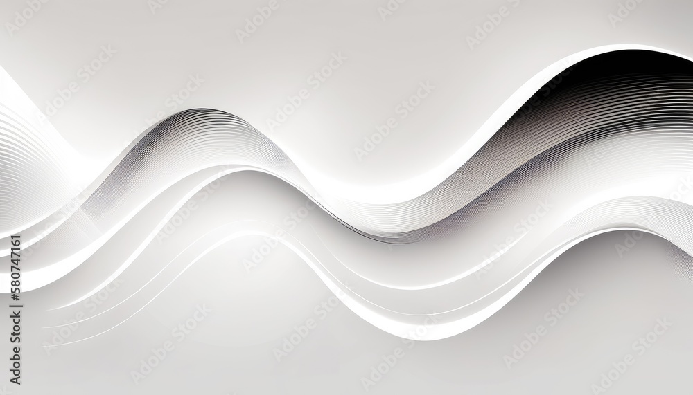 Abstract modern wave line minimal clean background, black and white theme, AI generated Abstract modern wave line minimal clean background, black and white theme, AI generated