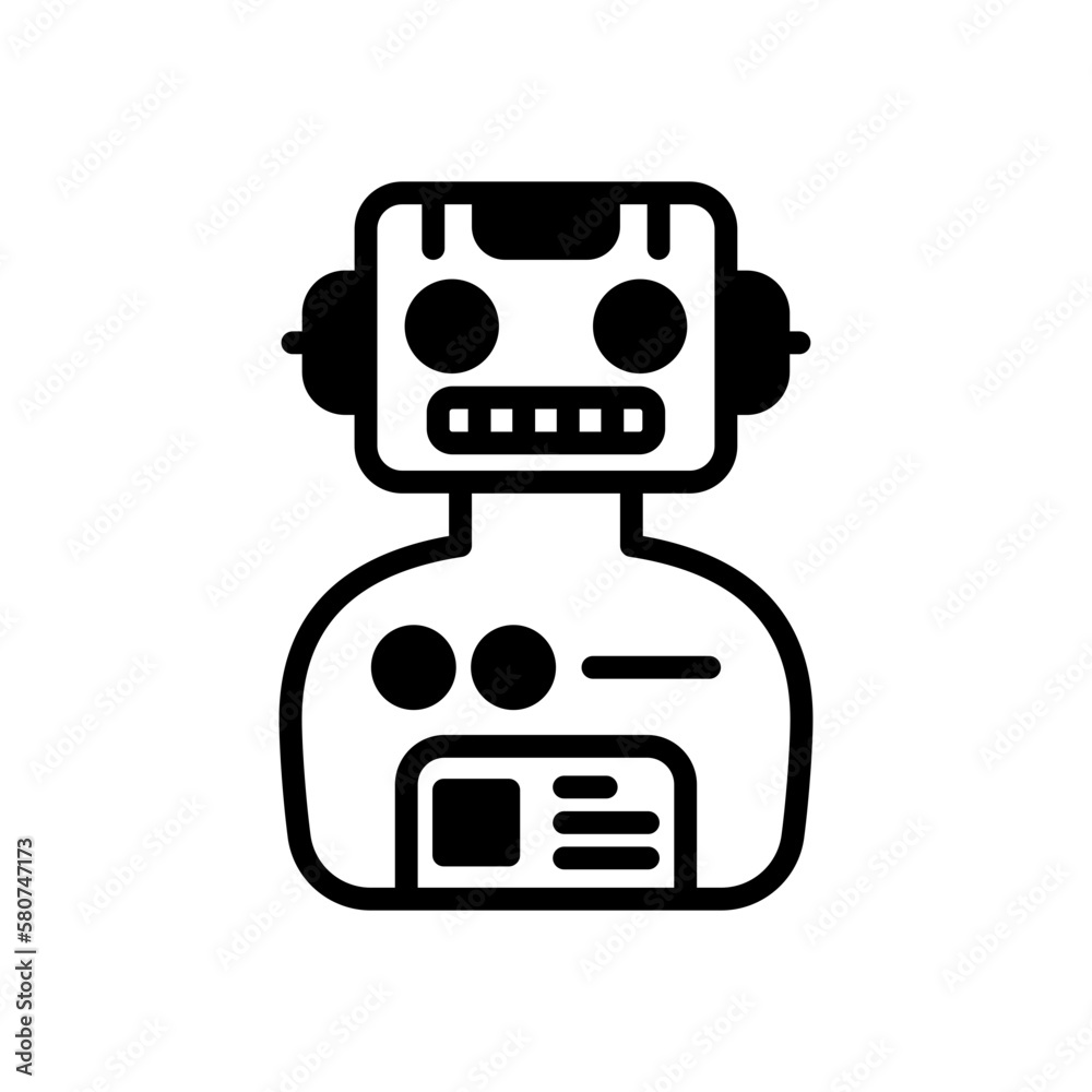 Robot icon in vector. Logotype