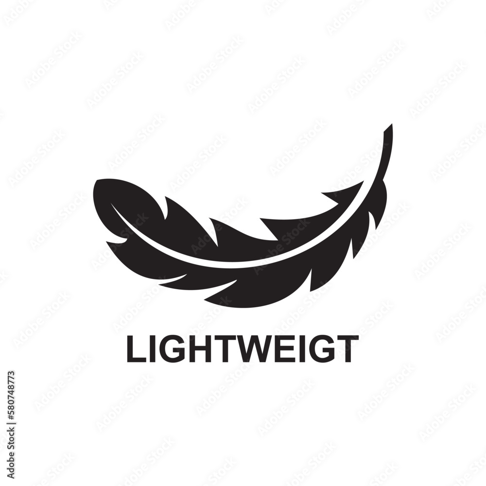 Lightweight feather icon logo symbol Lightweight feather icon logo symbol
