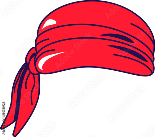 Red Pirate Festive Bandana Headdresses